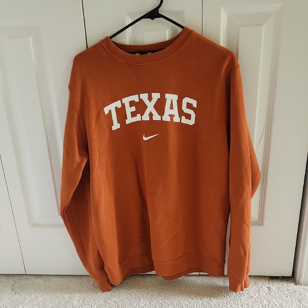 Nike Men's Burnt Orange Texas Crewneck Sweater